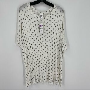 Agnes & Dora Women’s Crew Neck Fitted Short Sleeve Ribbed Knit Teeshirt size M/L